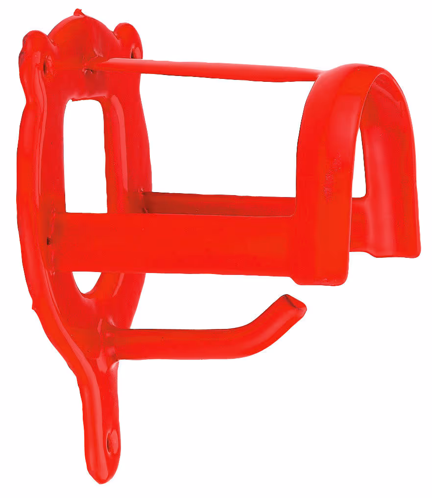 Porte bridon métal rouge