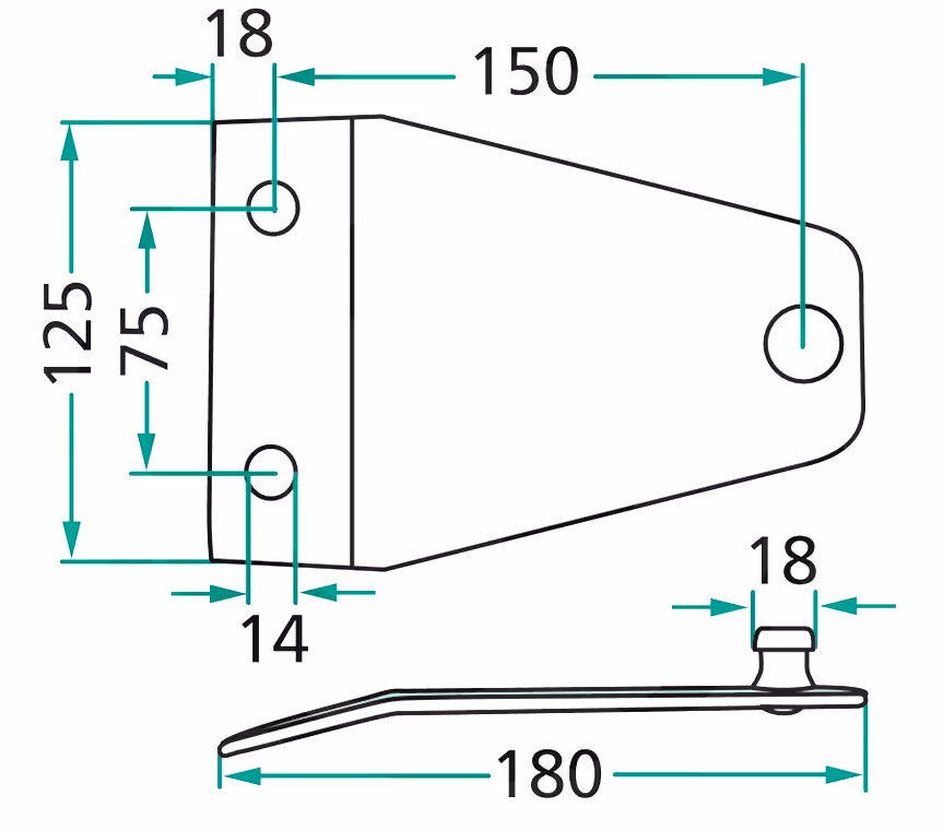Support porte couteau faucheuse Deutz-Fahr TF 0288K0, PZ-0250 Adaptable