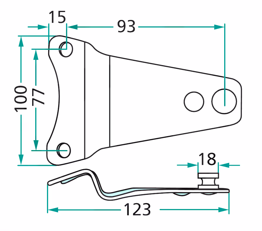 Support porte couteau faucheuse Deutz-Fahr LF-0238K0, TF-012K0 Adaptable
