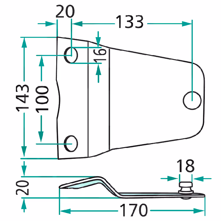 Support porte couteau faucheuse Niemeyer 570427 Adaptable