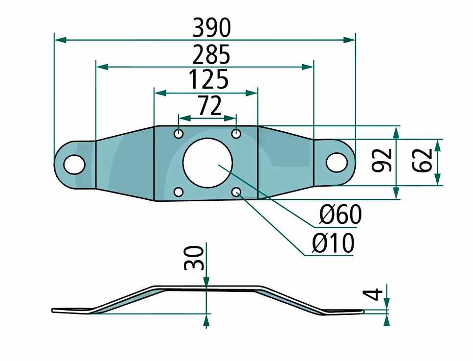 Support porte couteau faucheuse Pöttinger 00434141, 00434138 Adaptable