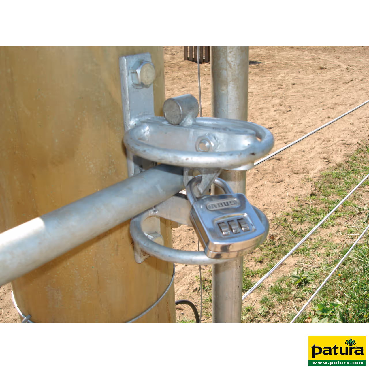 Porte de prairie pour chevaux extensible 4 tubes, 1,10 m, extension 4,00 - 5,00 m visserie comprise