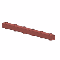 Porte dent lg 1460 6 bag ø42 cl c 100x100x5