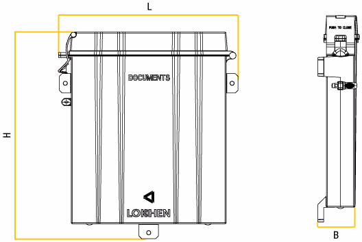 Porte-documents A4 rectangulaire Lokhen
