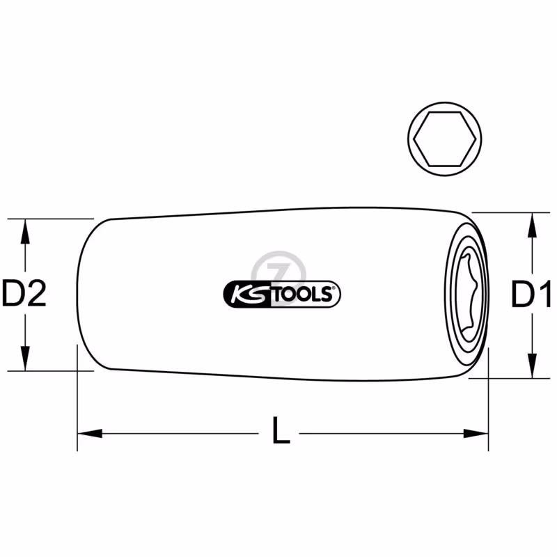Porte-embouts isolé 1/4"", 40 mm