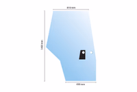 Porte cabine Massey-Ferguson en verre 6100 6200 RH 3902124M1 Adaptable