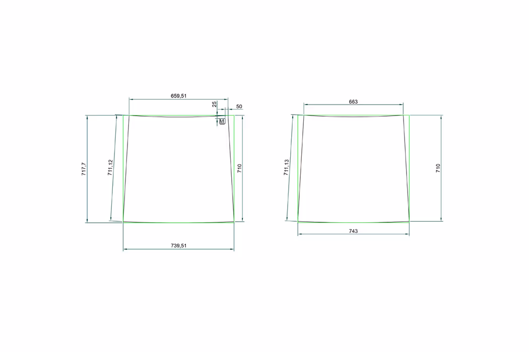 Porte en verre supérieure Gauche John Deere L58951