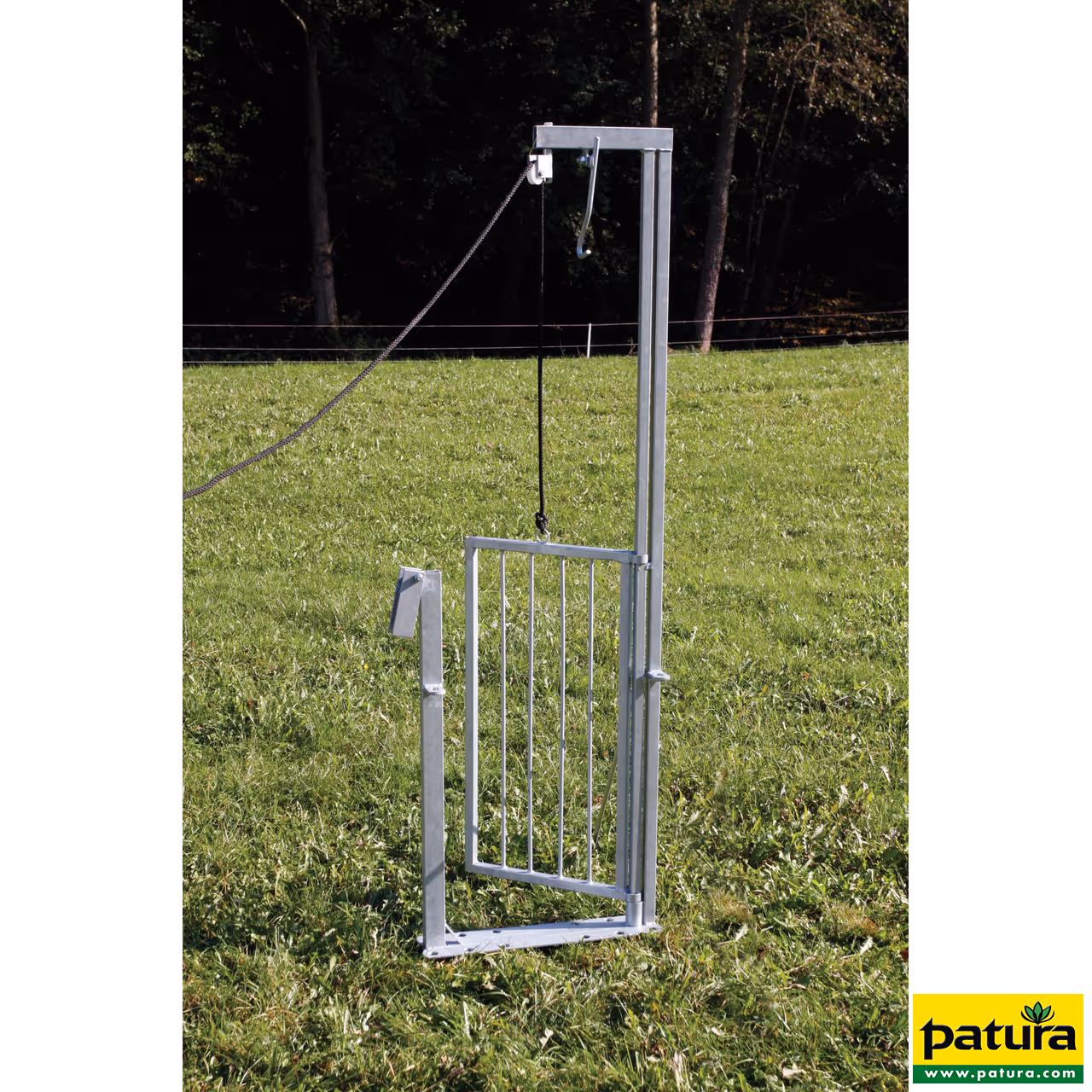 Porte guillotine, pour la contention des ovins, galvanisée