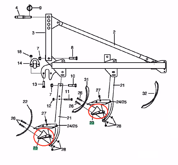Porte soc dechaumeur Pöttinger 965.50.045.0 Origine