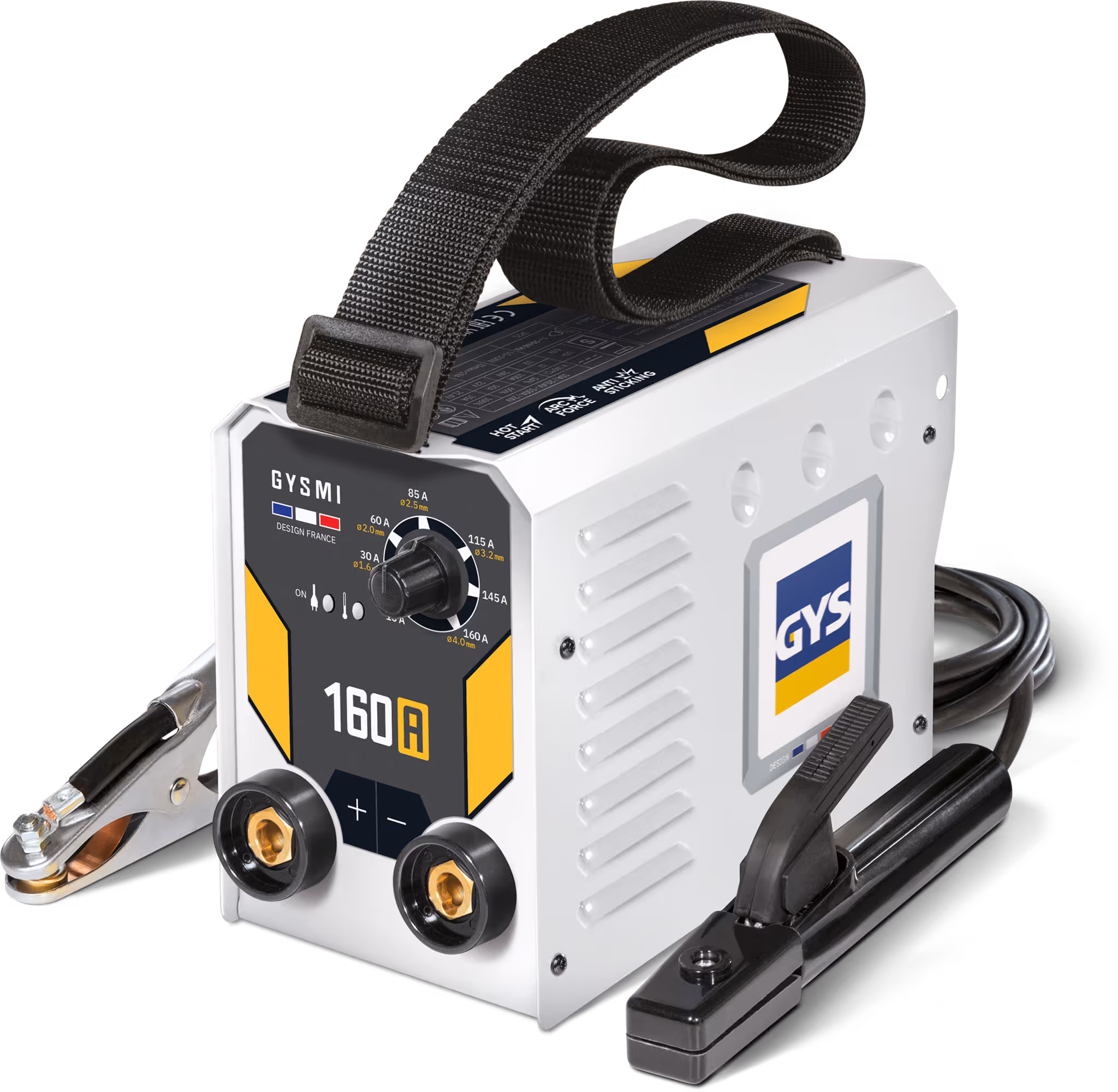 GYS - GYSMI 160A - Poste à souder à l\'électrode enrobée 160A Monophasé 230V (MMA) - Pour électrodes Ø1,6 à 4,0mm - Arc Force, Antisticking, Hot Start - Avec Porte-électrode & Câble de masse