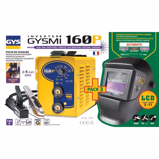 Poste a souder inverter mi 160p + masque lcd techno 11