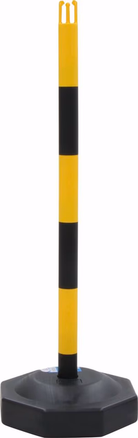 POTEAU PLASTIQUE Ø 40 H 85CM JAUNE/NOIR - BASE LESTABLE