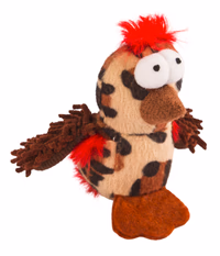 Poulet fou peluche, 8cm, avec CatNip