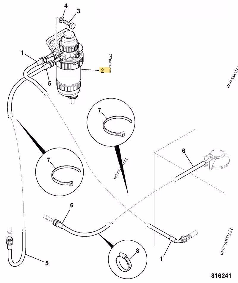 PREFILTRE GASOIL COMPLET JCB REF 32/925914 (équivalent à 32/925717)
