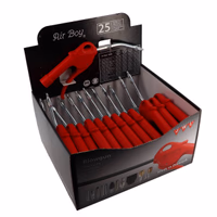 Presentoir de 25 soufflettes buse courbe ø8mm silencieuse