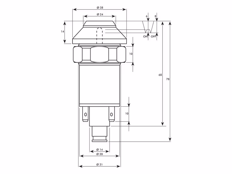 Pris de force Commutateur - adaptable sur tracteurs Deutz Fahr, SAME - ref 04411533