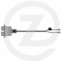 Prise bloc multipr. x2 fem - fus - alim cosse d8(bl.1p)