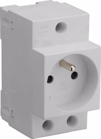 PRISE DE COURANT MODULAIRE 2P+T 10/16A GRIS