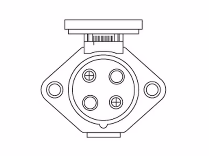 Prise femelle 4 broches (plastique noir) - adaptable sur tracteurs New Holland, Case IH, Ford - ref 83982634