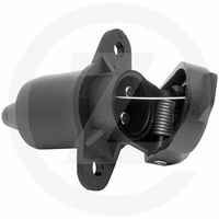 Prise plastique 2 poles fem. - 12/24v. (blis. 1 pc)