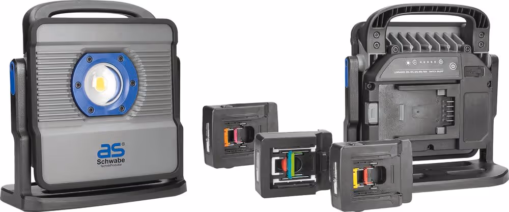PROJECTEUR ACCULINE MULTI AVEC ADAPATEUR POUR BATTERIES DIFFERENTS FABRICANTS