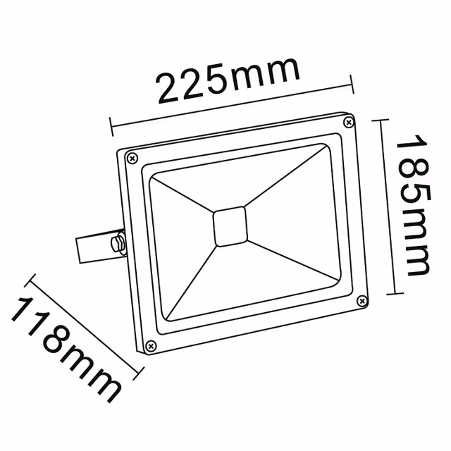 PROJECTEUR ALU LED 220V 30W 2160 LUMENS GRIS