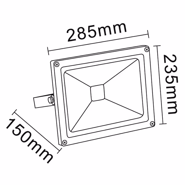 PROJECTEUR ALU LED 220V 50W 3600 LUMENS GRIS