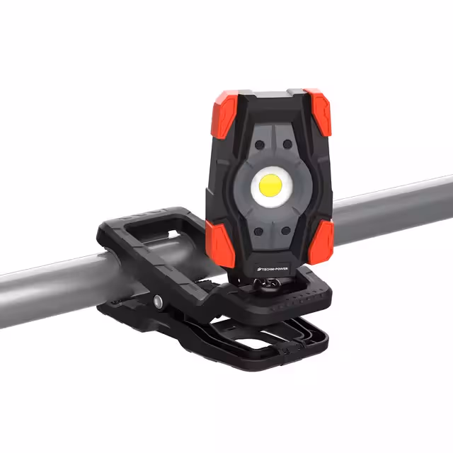 Projecteur d'atelier LED 1000 Lm orientable 360° avec pince rechargeable