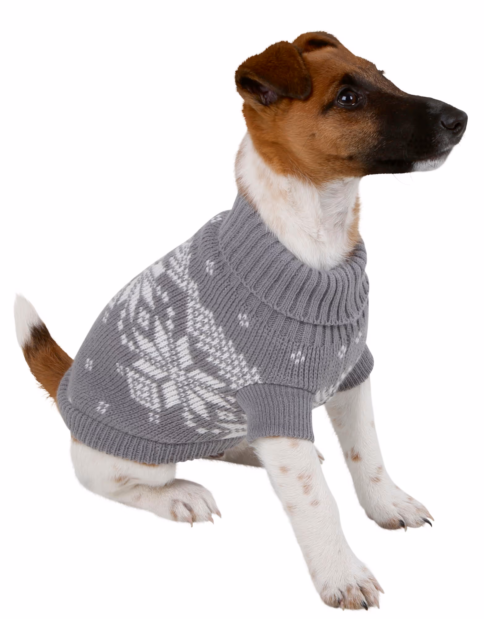 Pull-over Lillehammer gris/blanc, taille S, 35cm