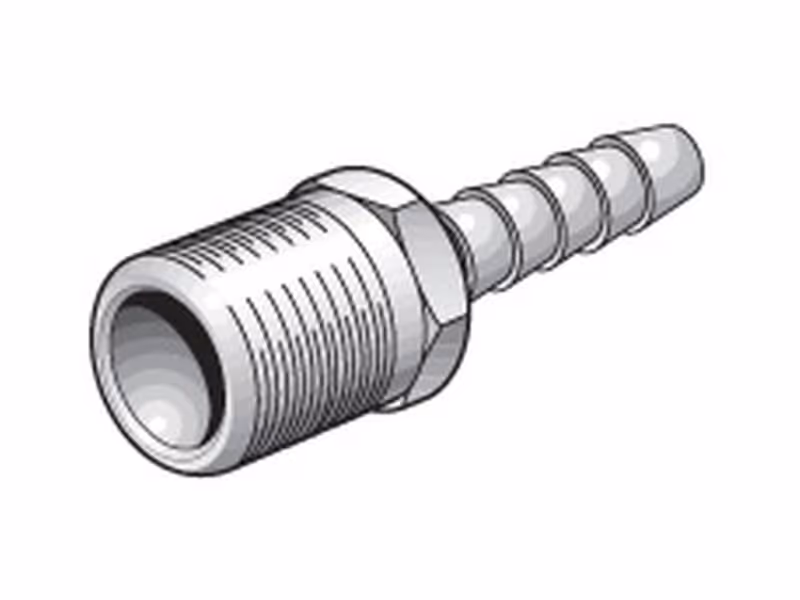 Queue de tuyau ID 1/4'' avec filetage mâle ID 3/8'' BSPT - Vendu par 4