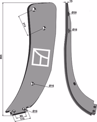 Quivogne | Dent sous-soleuse - modèle gauche