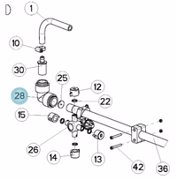 raccord 90° pour tuyau lisse B0000873 Kuhn