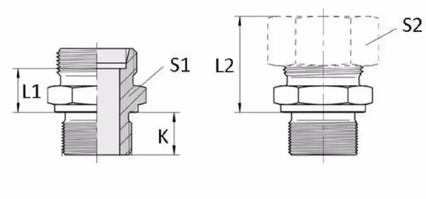 Raccord à bague coupante 12L x 3/8'' BSP