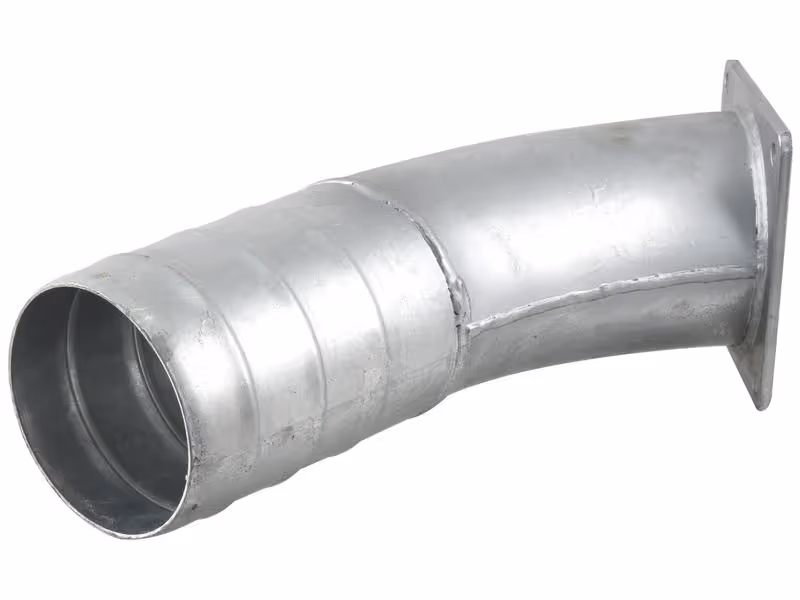Raccord à emmancher / bride, coudé 45° 6'' (150mm) x (150mm) (Galvanisé)