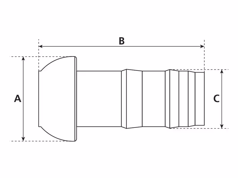Raccord à emmancher - Mâle 6'' (159mm) x6'' (152mm) (Galvanisé)