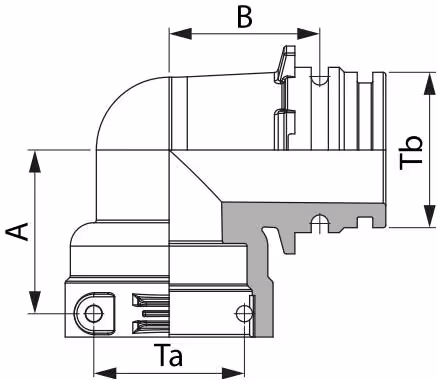 Raccord agraphe coudé mâle/femelle T3 Arag 129233 origine