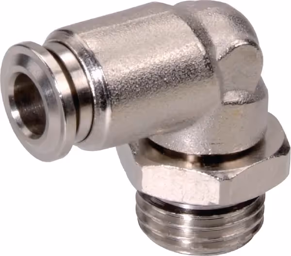 Raccord enfichable air comprimé coudé 90° orientable L6X1/8 BSP