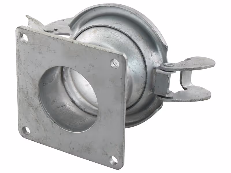 Raccord avec bride carrée - Court - Mâle 4'' (108mm) x (100mm) (Galvanisé)