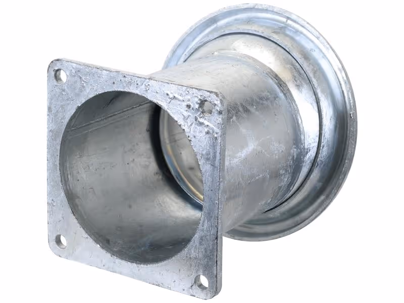 Raccord avec bride carrée - Mâle 6'' (150mm) x (150mm) (Galvanisé)