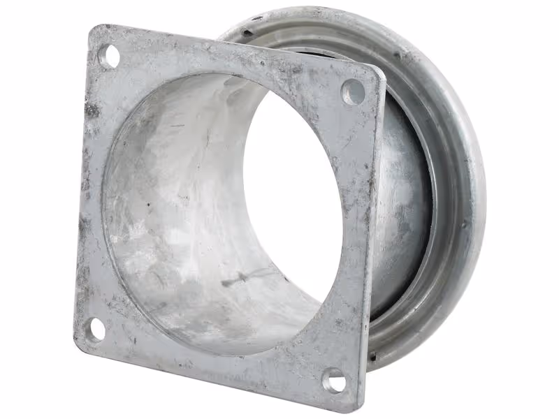 Raccord avec bride carrée - Mâle 6'' (159mm) x (150mm) (Galvanisé)