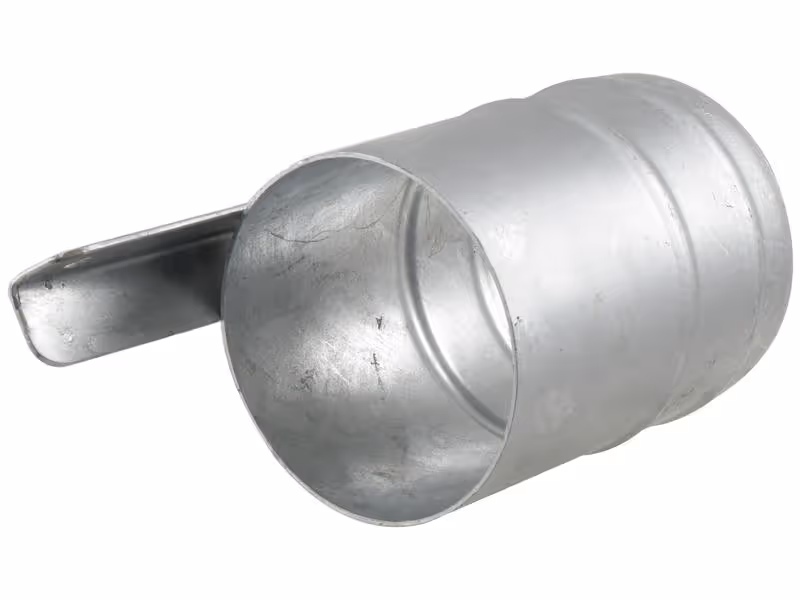 Raccord avec embout et poignée - Mâle 6'' (150mm) x6'' (150mm) (Galvanisé)
