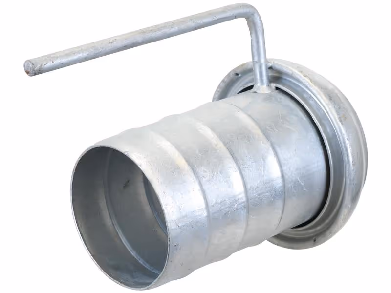 Raccord avec embout et poignée - Mâle 6'' (159mm) x6'' (150mm) (Galvanisé)