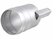 Raccord avec embout et poignée - Mâle 6'' (150mm) x6'' (150mm) (Galvanisé)