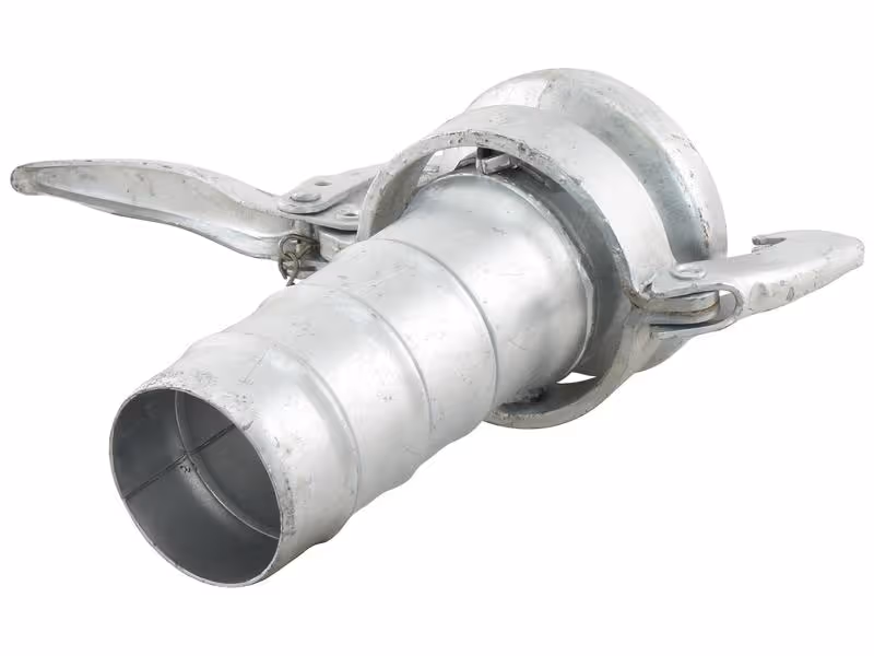 Raccord avec embout - Femelle 4'' (108mm) x4'' (102mm) (Galvanisé)