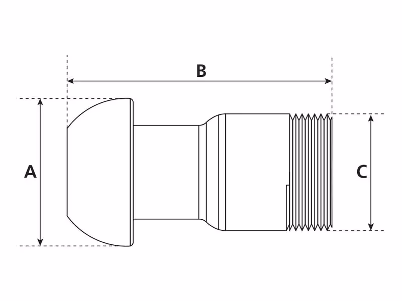 Raccord avec embout fileté - Mâle 2'' (50mm) x 2'' BSPT (Galvanisé)