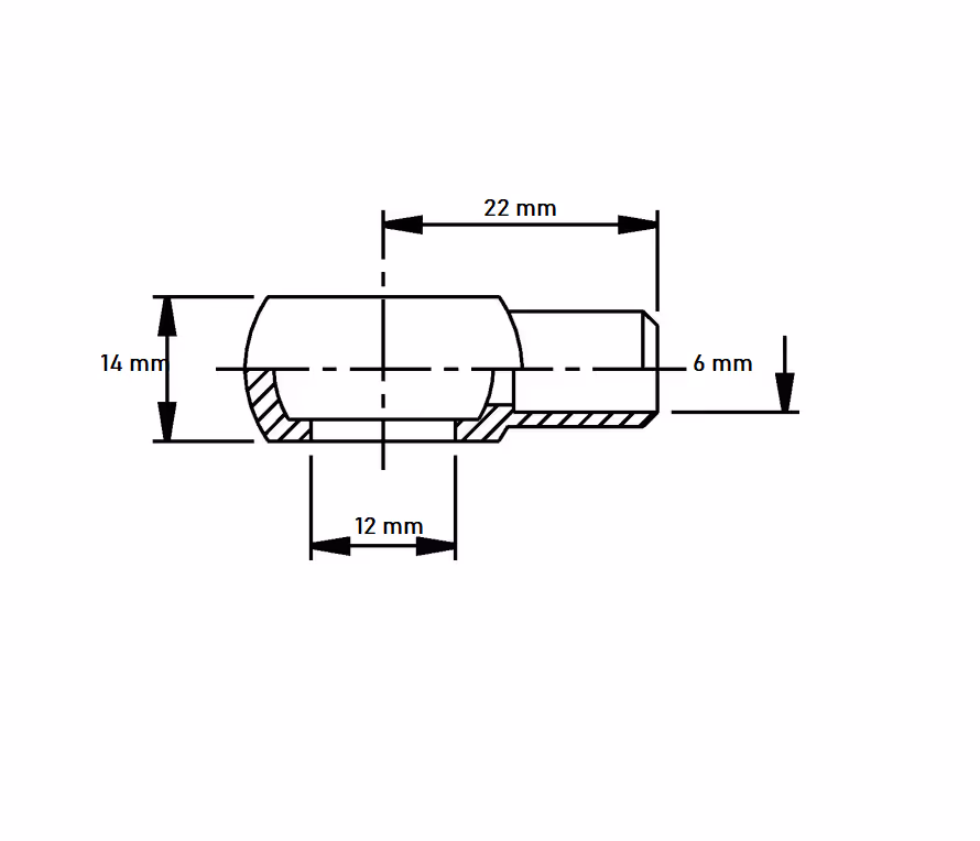Raccord Banjo à souder Ø raccord 12 mm- raccord femelle Ø6 mm adaptable