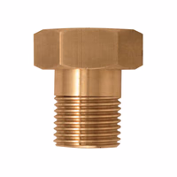 RACCORD COMPTEUR D'EAU LAITON MALE 1/2" 15X21 - FEMELLE 1/2" 15X21 ECROU TOURNANT