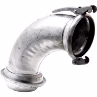 Raccord Coudé à 90° Ø200 mâle / femelle zingué sans joint