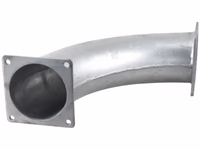 Raccord double bride, coudé 90° 6'' (150mm) (Galvanisé)