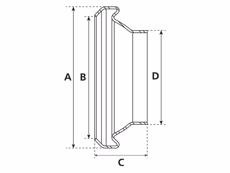 Raccord femelle à souder - 4'' (108mm) (Non Galvanisé)